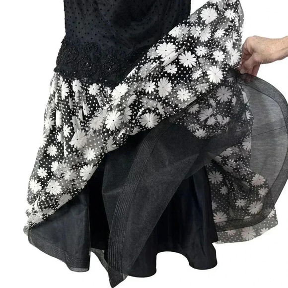 Carol Mignon NWT Womens10 Fit Flare Dress Bodice Daisy Motif VTG 80s MSRP 495.00 - Picture 4 of 15